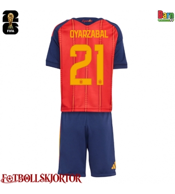 Spanien Mikel Oyarzabal #21 Hemmakläder Barn VM 2026 Kortärmad (+ Korta byxor)